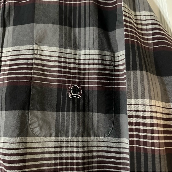 Cinch Shirt Gray Maroon Plaid Button Down Western Long Sleeve size L - Picture 3 of 8